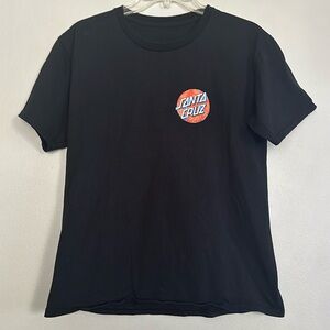 Santa Cruz Skateboards men black classic Dot graphic tshirt